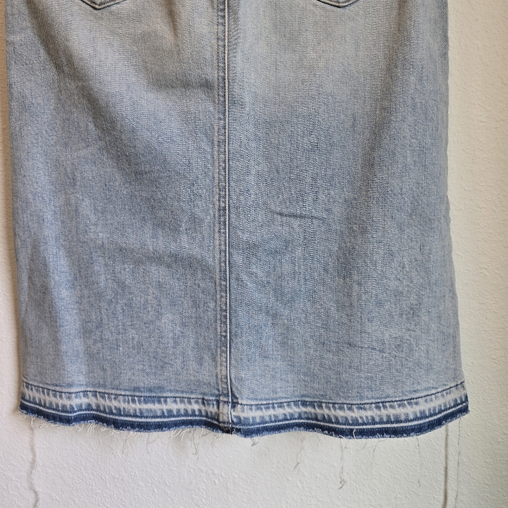 NWOT Mother Vagabond Midi Frayed Hem Skirt 27 - Picture 13 of 16